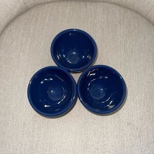 Anthropologie Navy Blue Serving Bowls Set of 3